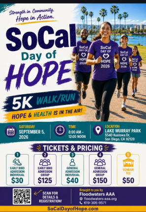 HOPE & Health is in the air! Get ready to be part of something extraordinary at the SoCal Day of HOPE 5K Walk/Run fundraising event. Prepare for a morning of Fun & Satisfaction!